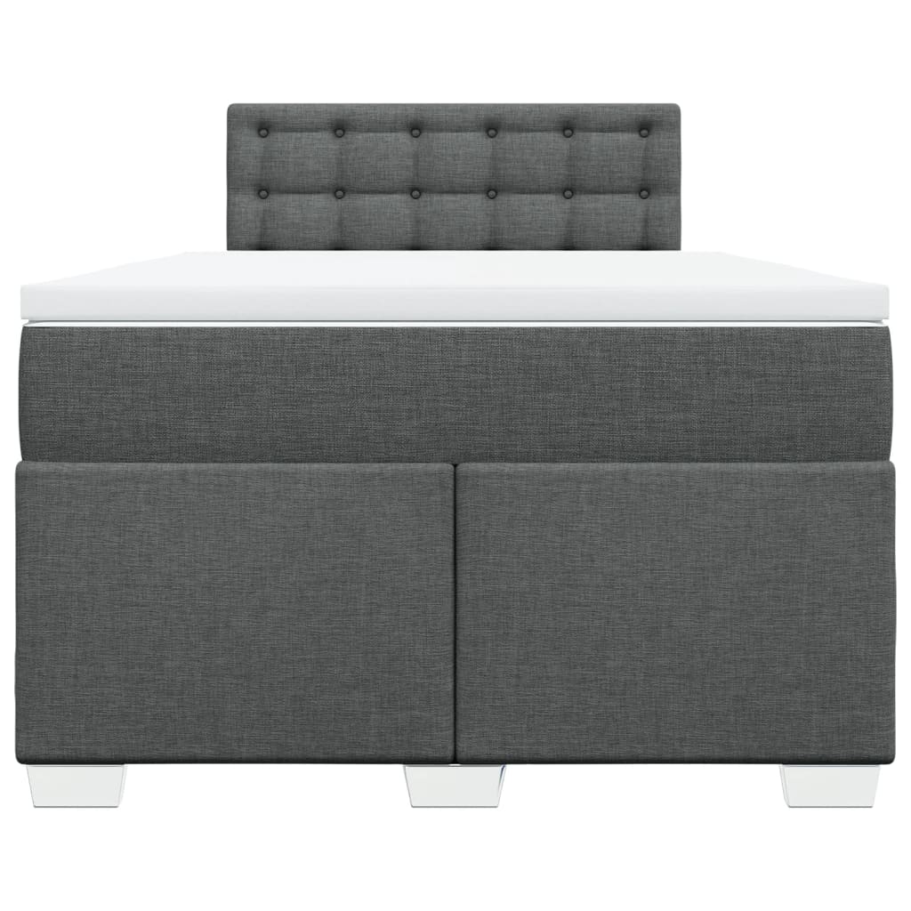 Boxspring met matras stof donkergrijs 120x190 cm is nu te koop bij PeponiXL, paradijselijk wonen!