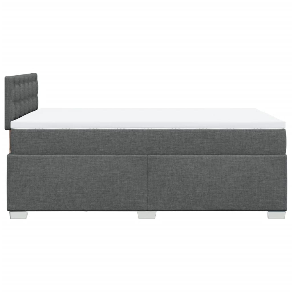 Boxspring met matras stof donkergrijs 120x190 cm is nu te koop bij PeponiXL, paradijselijk wonen!