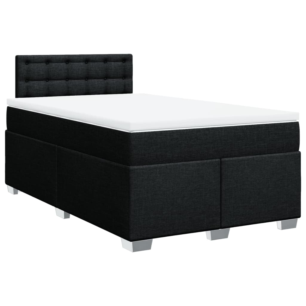 Boxspring met matras stof zwart 120x190 cm is nu te koop bij PeponiXL, paradijselijk wonen!