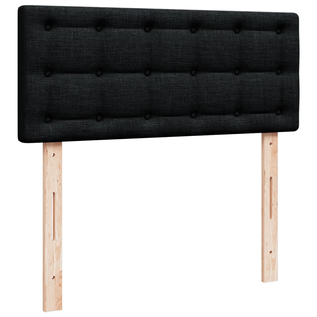Boxspring met matras stof zwart 120x190 cm is nu te koop bij PeponiXL, paradijselijk wonen!