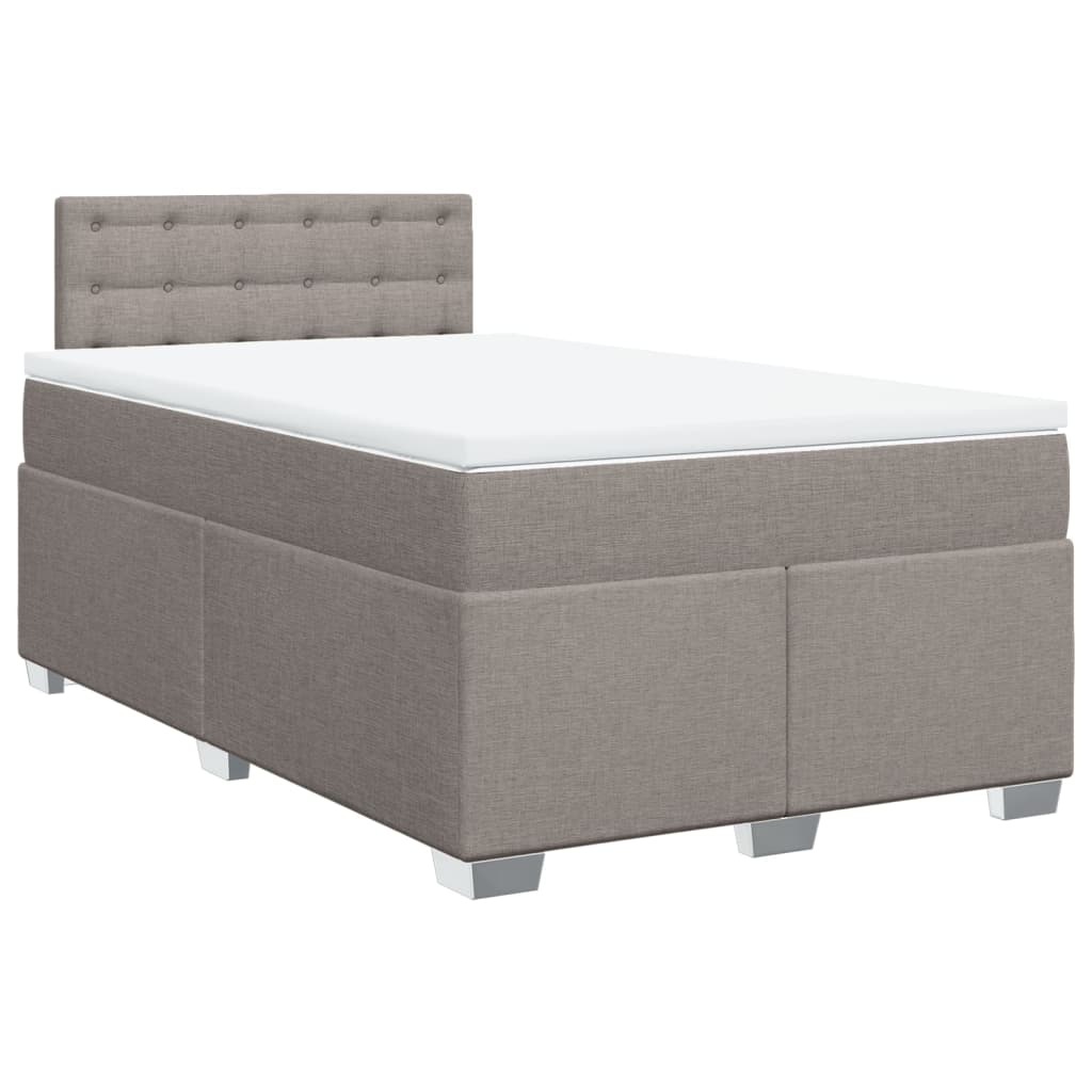 Boxspring met matras stof taupe 120x190 cm is nu te koop bij PeponiXL, paradijselijk wonen!