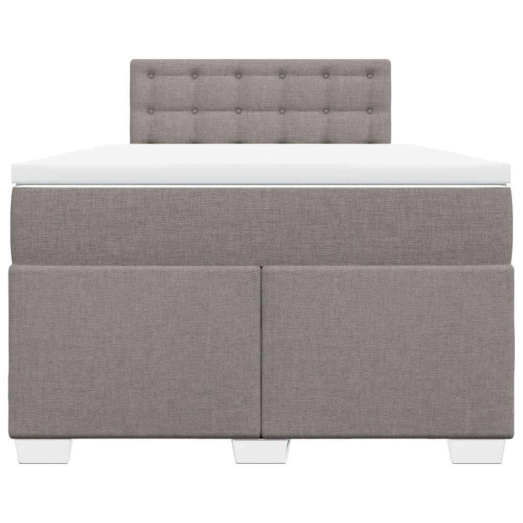 Boxspring met matras stof taupe 120x190 cm is nu te koop bij PeponiXL, paradijselijk wonen!