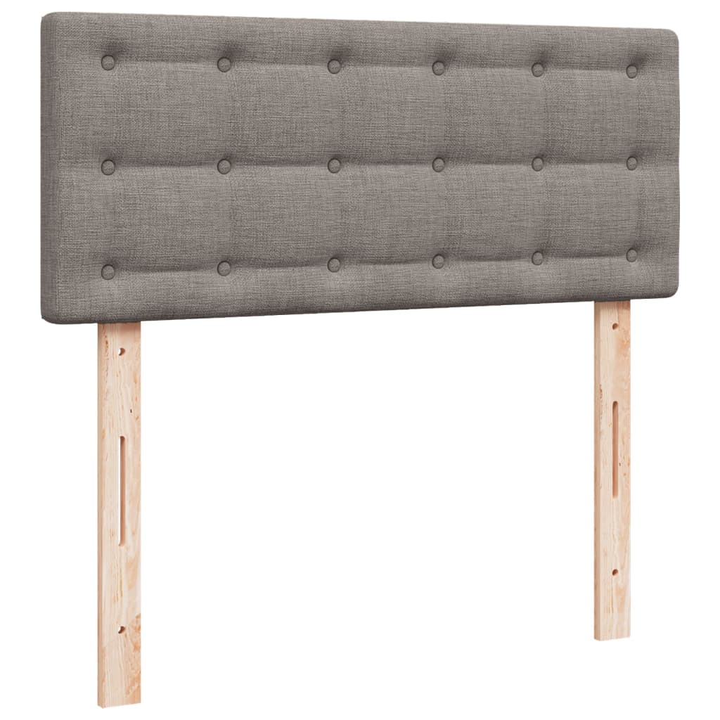 Boxspring met matras stof taupe 120x190 cm is nu te koop bij PeponiXL, paradijselijk wonen!
