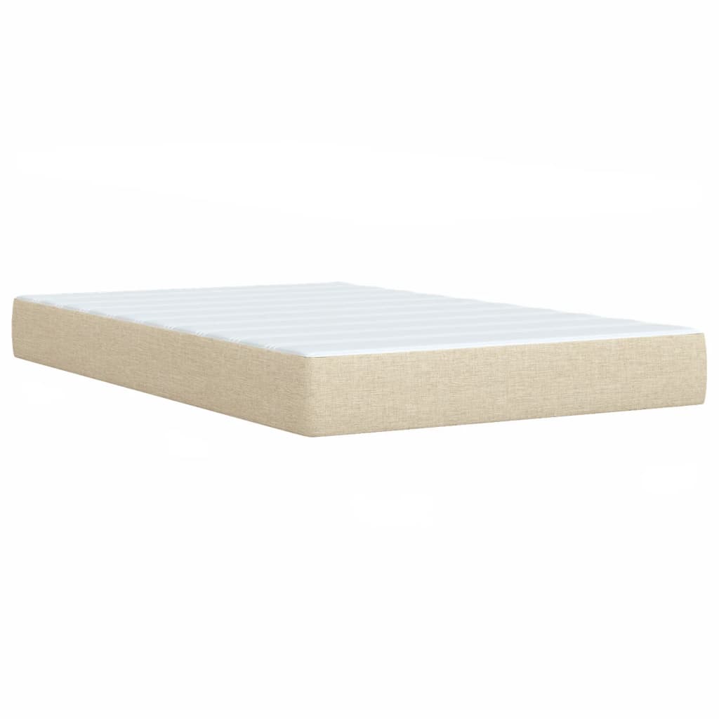 Boxspring met matras stof crèmekleurig 120x190 cm is nu te koop bij PeponiXL, paradijselijk wonen!