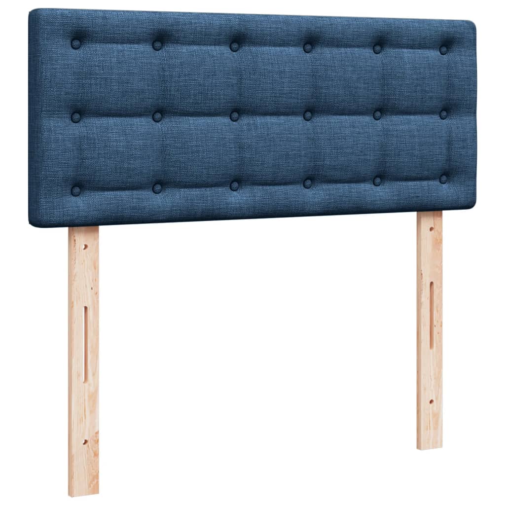 Boxspring met matras stof blauw 120x190 cm is nu te koop bij PeponiXL, paradijselijk wonen!