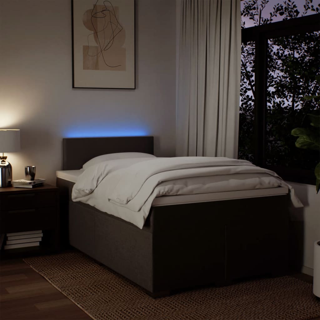 Boxspring met matras stof lichtgrijs 120x200 cm is nu te koop bij PeponiXL, paradijselijk wonen!