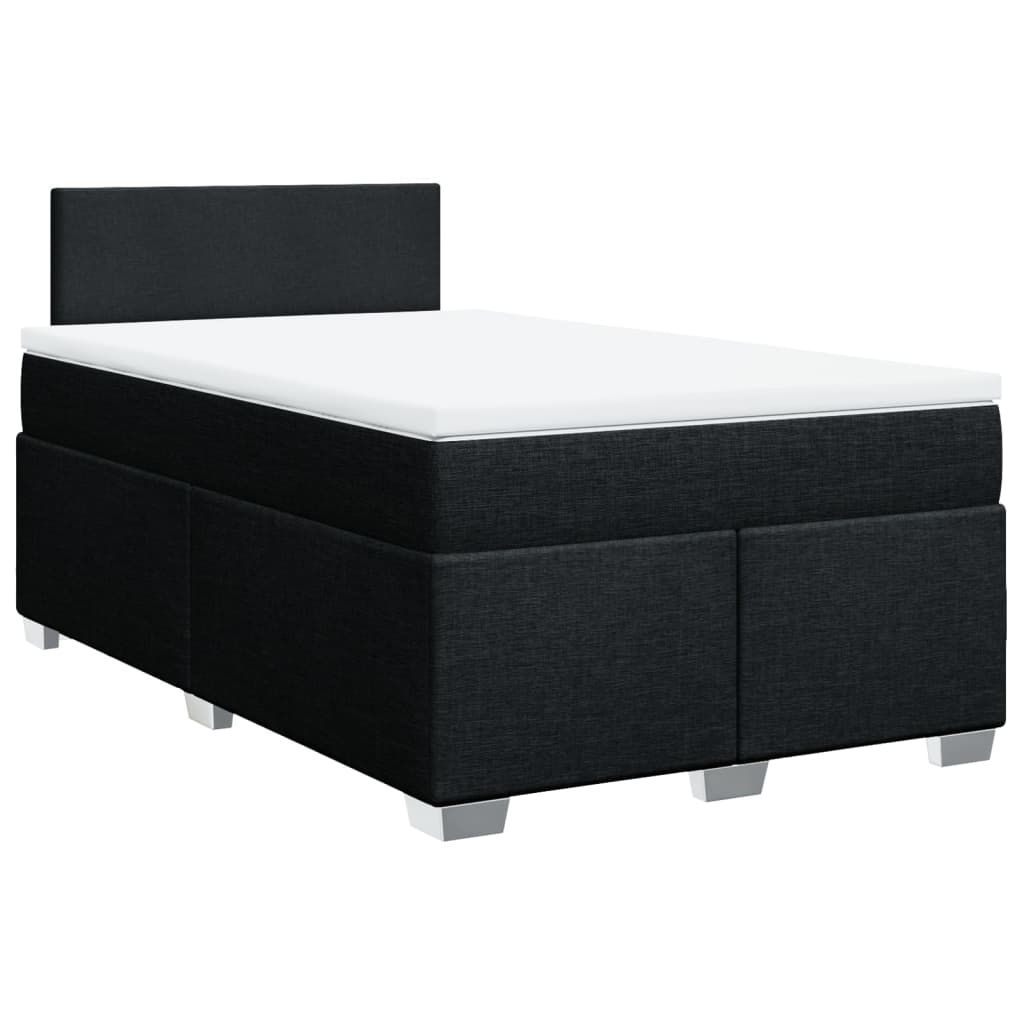 Boxspring met matras stof zwart 120x200 cm is nu te koop bij PeponiXL, paradijselijk wonen!
