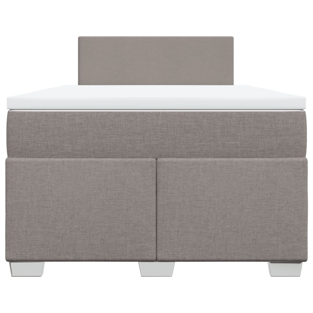 Boxspring met matras stof taupe 120x200 cm is nu te koop bij PeponiXL, paradijselijk wonen!