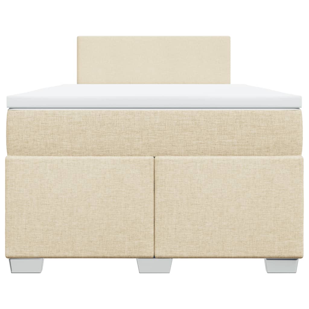 Boxspring met matras stof crèmekleurig 120x200 cm is nu te koop bij PeponiXL, paradijselijk wonen!