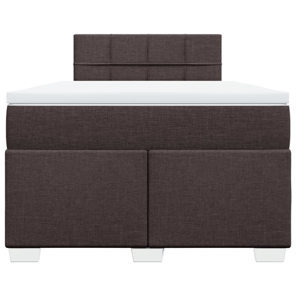 Boxspring met matras stof donkerbruin 120x200 cm is nu te koop bij PeponiXL, paradijselijk wonen!