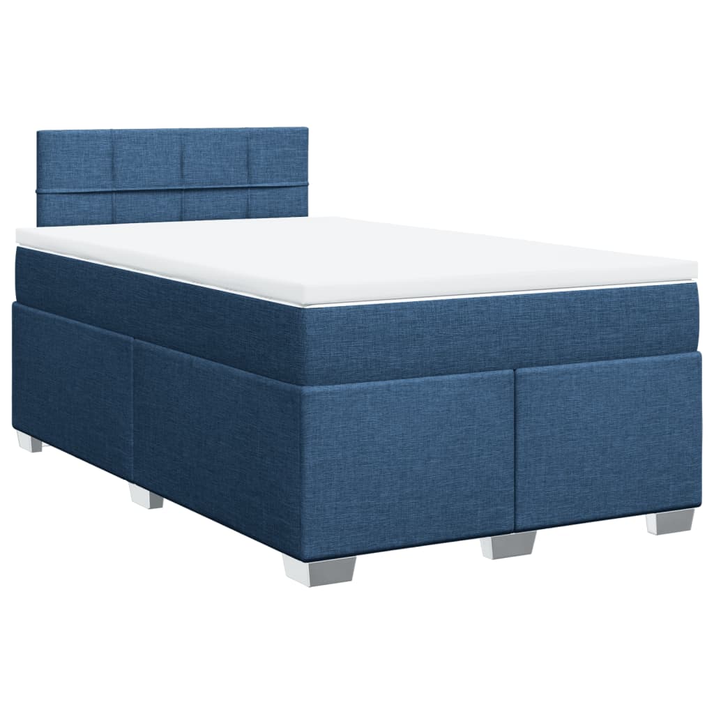 Boxspring met matras stof blauw 120x200 cm is nu te koop bij PeponiXL, paradijselijk wonen!