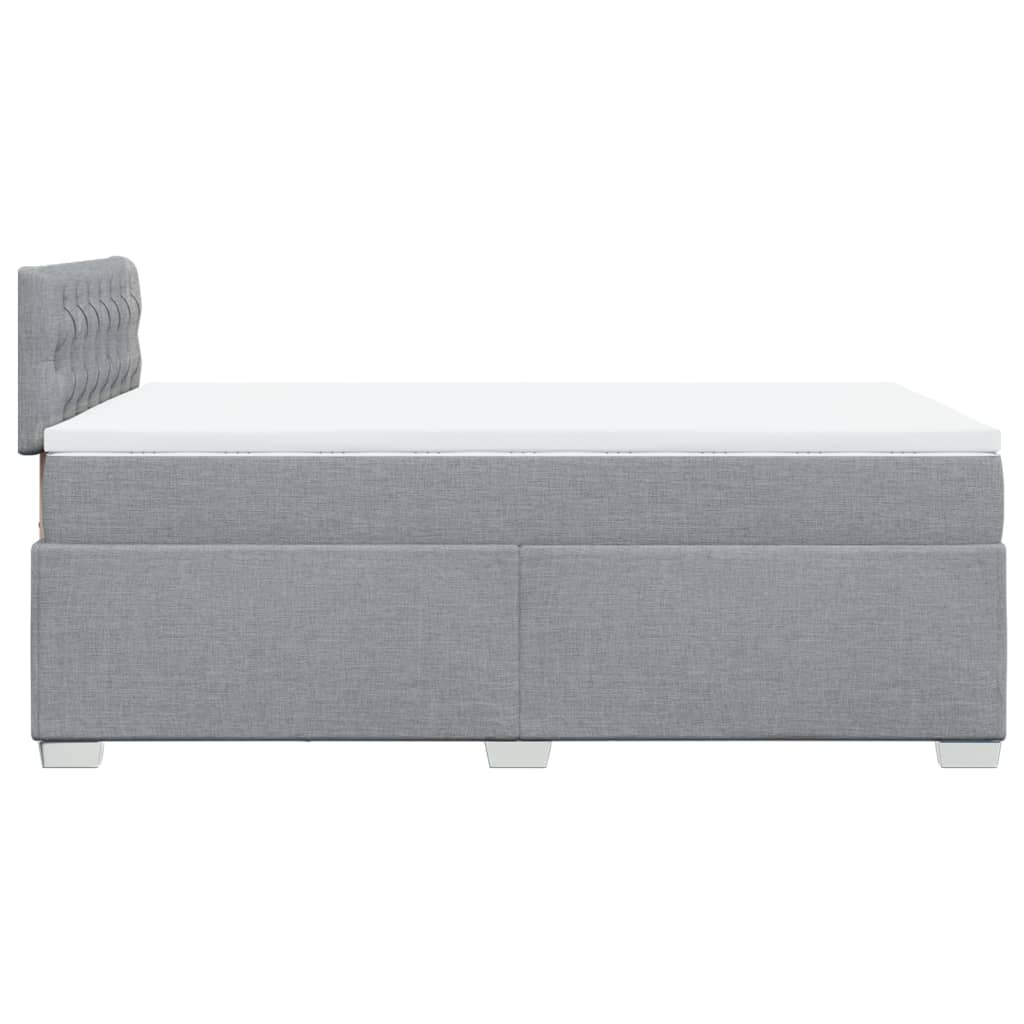 Boxspring met matras stof lichtgrijs 120x200 cm is nu te koop bij PeponiXL, paradijselijk wonen!