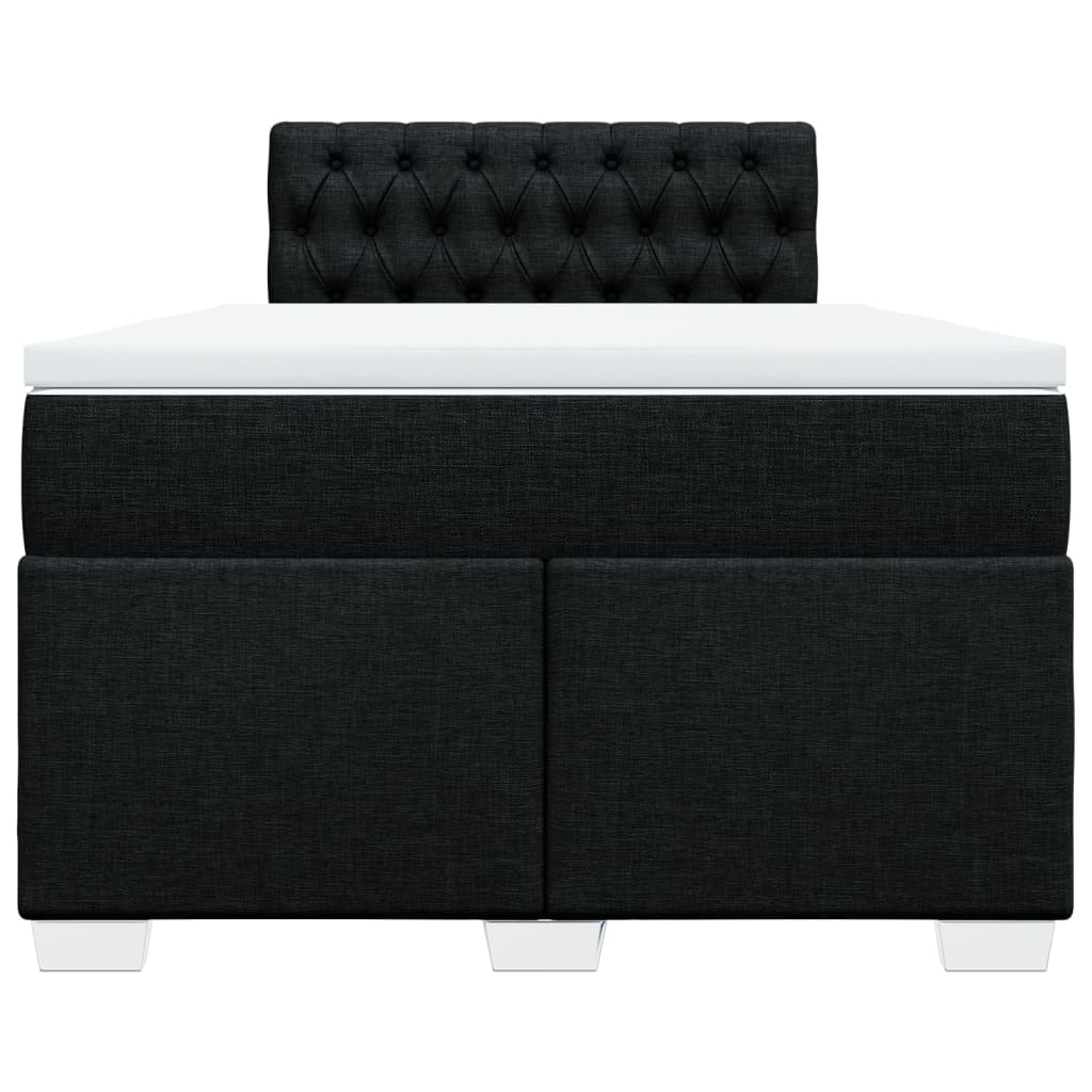 Boxspring met matras stof zwart 120x200 cm is nu te koop bij PeponiXL, paradijselijk wonen!
