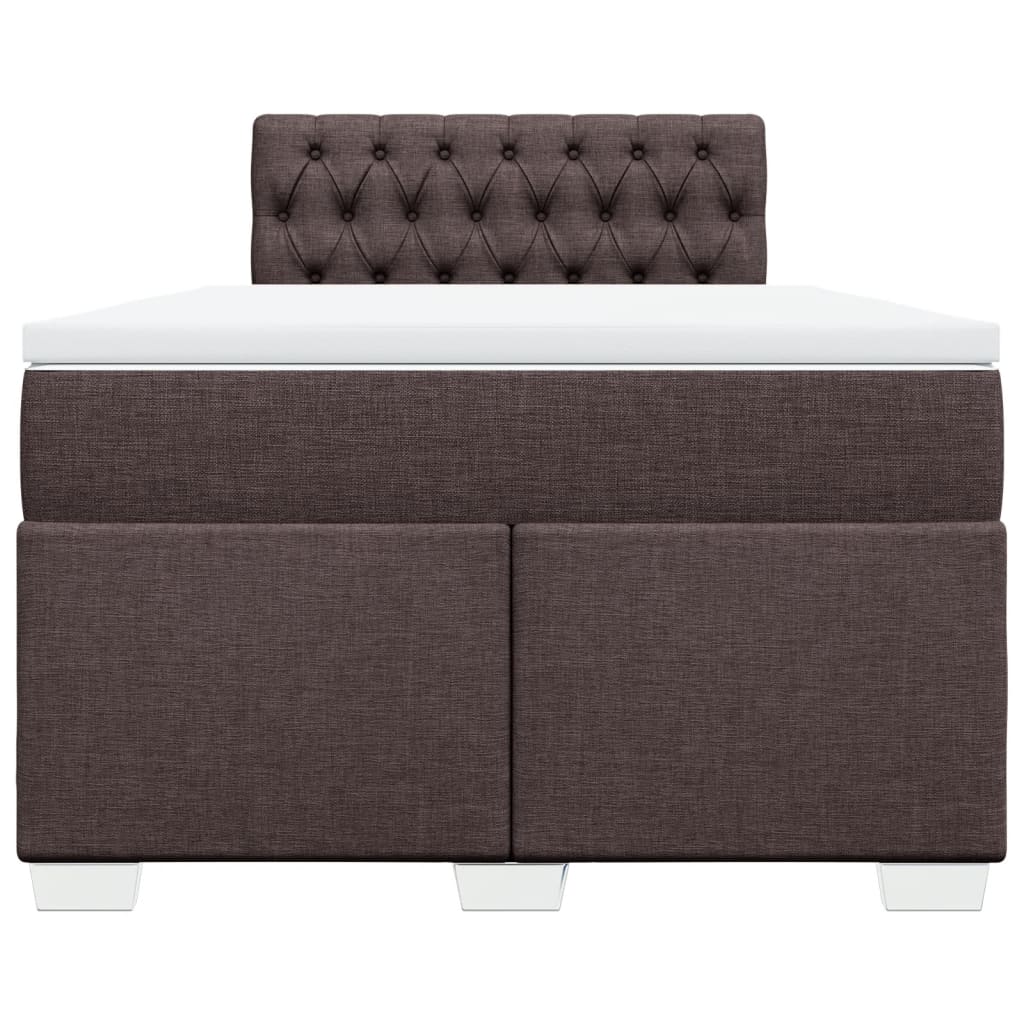Boxspring met matras stof donkerbruin 120x200 cm is nu te koop bij PeponiXL, paradijselijk wonen!