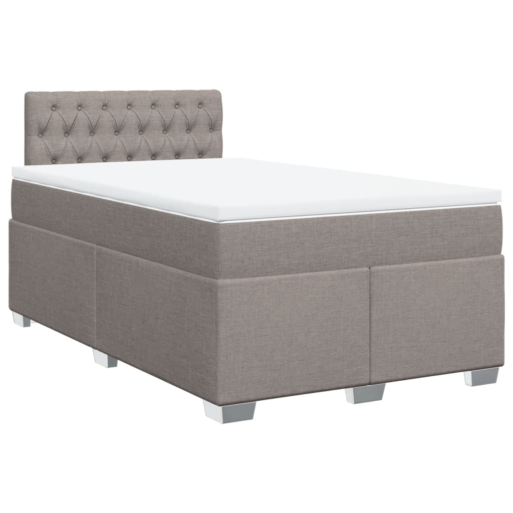 Boxspring met matras stof taupe 120x200 cm is nu te koop bij PeponiXL, paradijselijk wonen!
