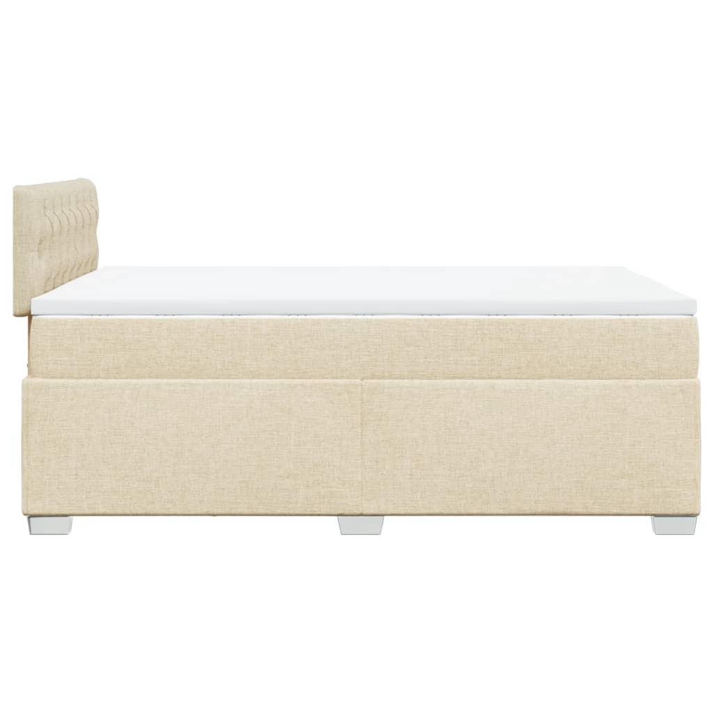 Boxspring met matras stof crèmekleurig 120x200 cm is nu te koop bij PeponiXL, paradijselijk wonen!