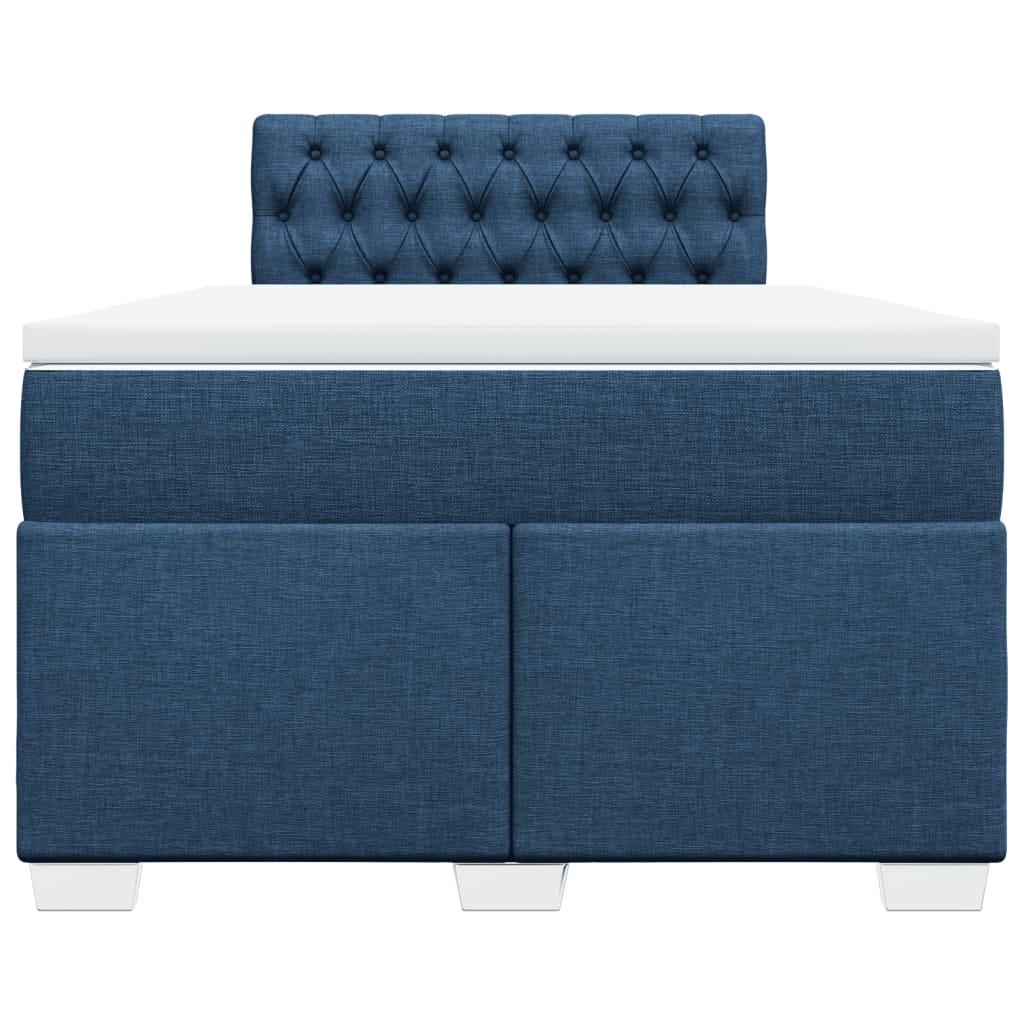 Boxspring met matras stof blauw 120x200 cm is nu te koop bij PeponiXL, paradijselijk wonen!