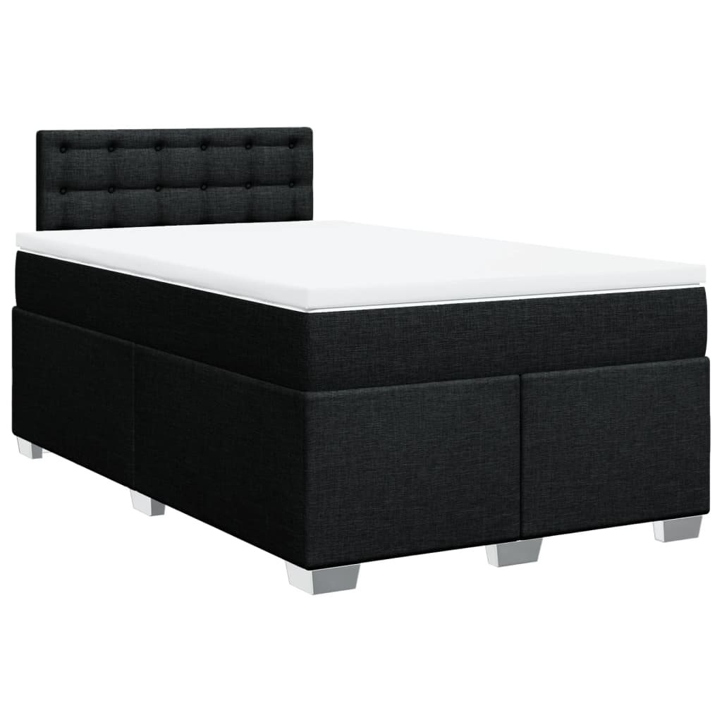 Boxspring met matras stof zwart 120x200 cm is nu te koop bij PeponiXL, paradijselijk wonen!