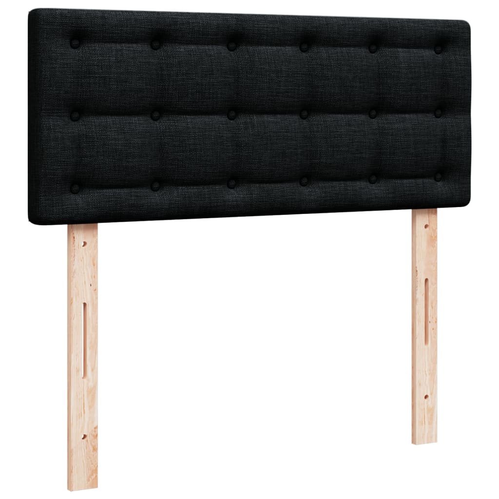 Boxspring met matras stof zwart 120x200 cm is nu te koop bij PeponiXL, paradijselijk wonen!