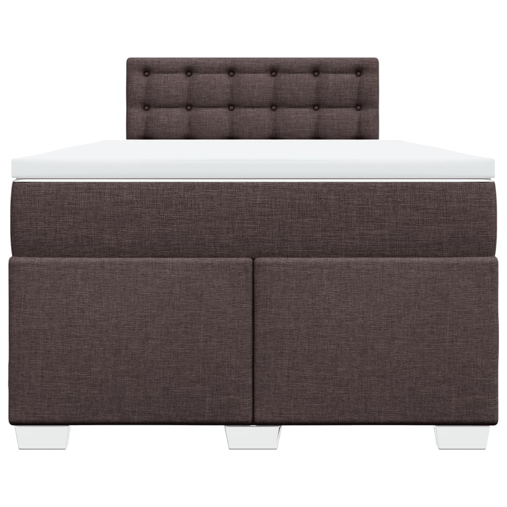Boxspring met matras stof donkerbruin 120x200 cm is nu te koop bij PeponiXL, paradijselijk wonen!