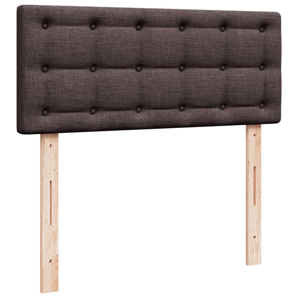 Boxspring met matras stof donkerbruin 120x200 cm is nu te koop bij PeponiXL, paradijselijk wonen!