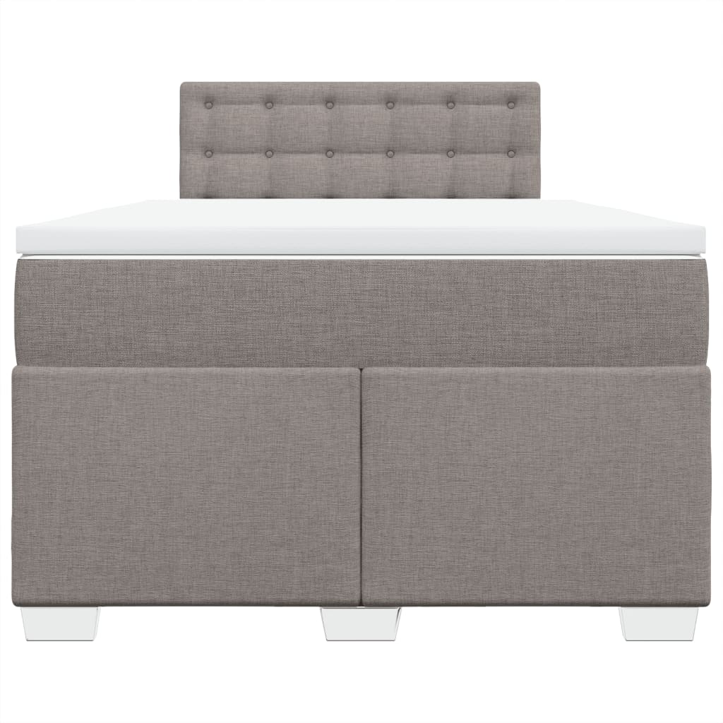 Boxspring met matras stof taupe 120x200 cm is nu te koop bij PeponiXL, paradijselijk wonen!