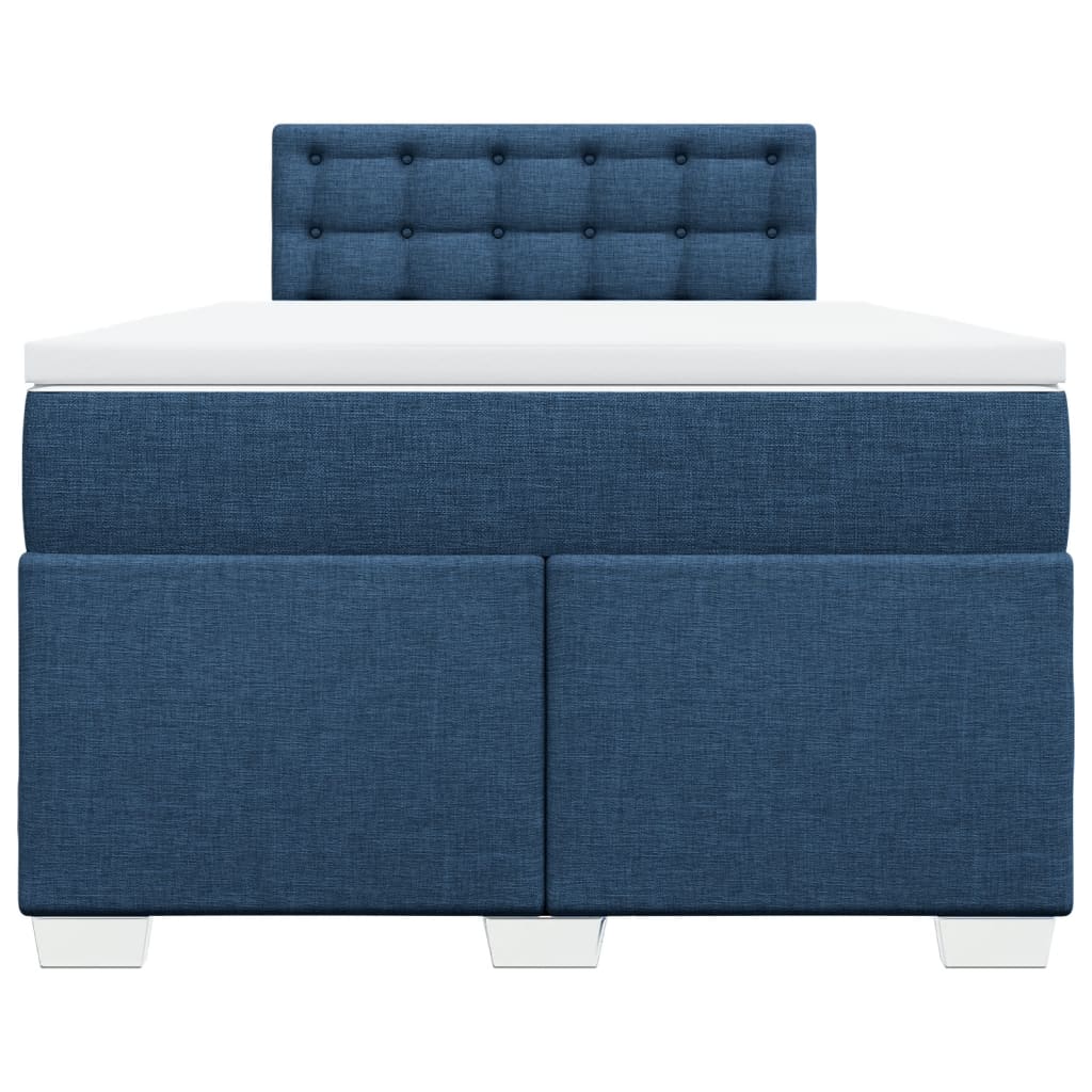 Boxspring met matras stof blauw 120x200 cm is nu te koop bij PeponiXL, paradijselijk wonen!