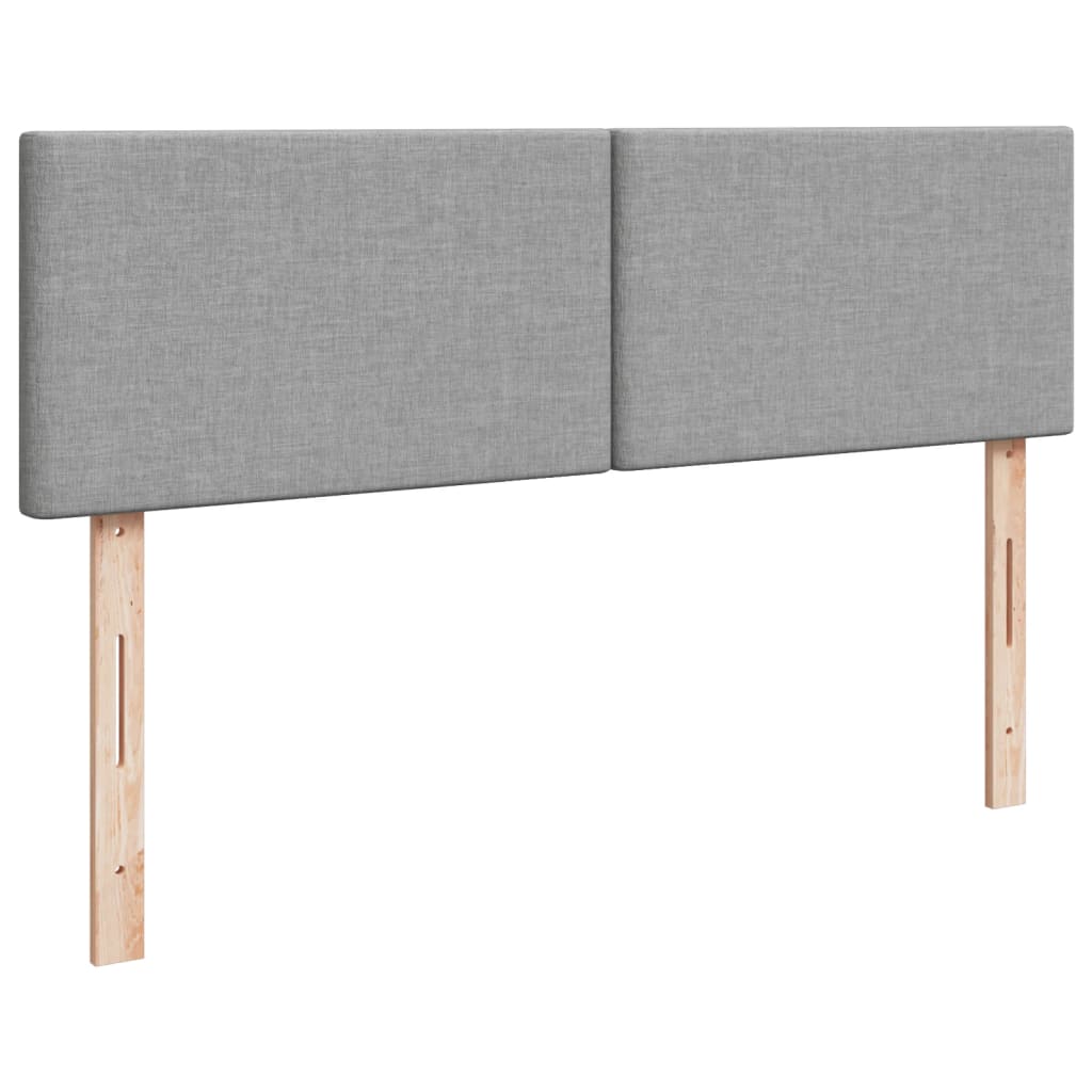 Boxspring met matras stof lichtgrijs 140x190 cm is nu te koop bij PeponiXL, paradijselijk wonen!