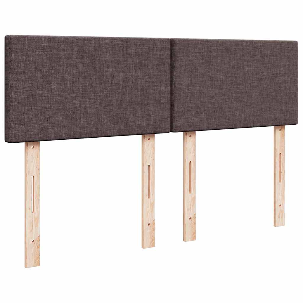 Boxspring met matras stof donkerbruin 140x190 cm is nu te koop bij PeponiXL, paradijselijk wonen!