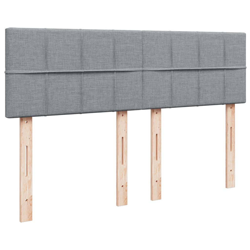 Boxspring met matras stof lichtgrijs 140x190 cm is nu te koop bij PeponiXL, paradijselijk wonen!