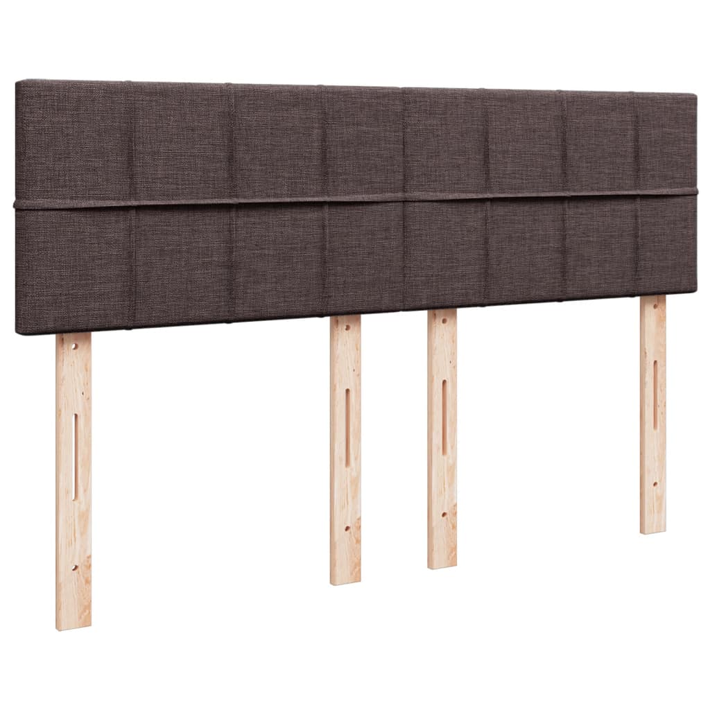 Boxspring met matras stof donkerbruin 140x190 cm is nu te koop bij PeponiXL, paradijselijk wonen!