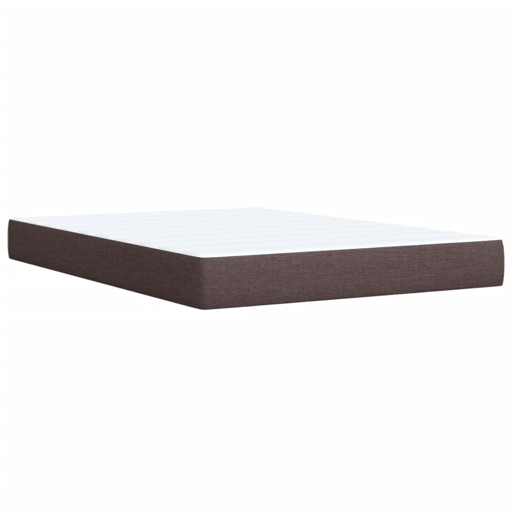 Boxspring met matras stof donkerbruin 140x190 cm is nu te koop bij PeponiXL, paradijselijk wonen!