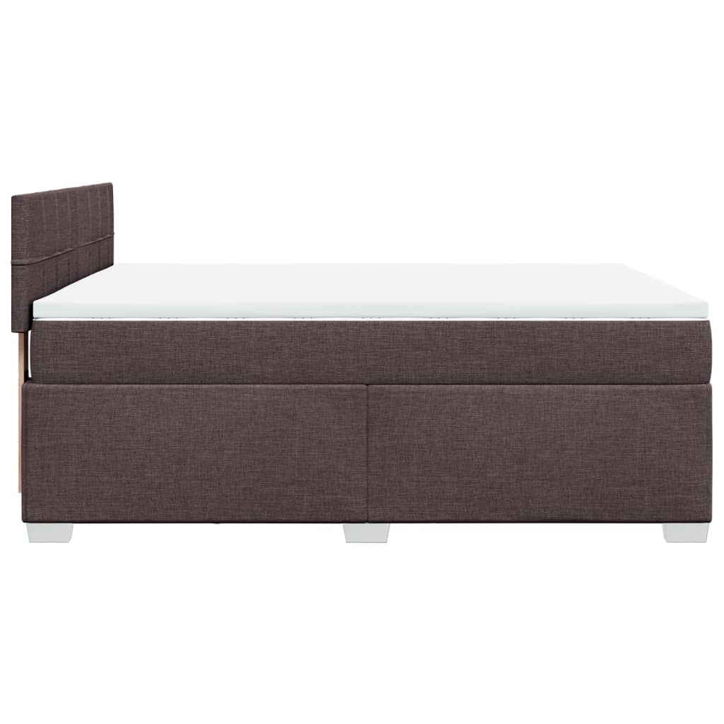 Boxspring met matras stof donkerbruin 140x190 cm is nu te koop bij PeponiXL, paradijselijk wonen!