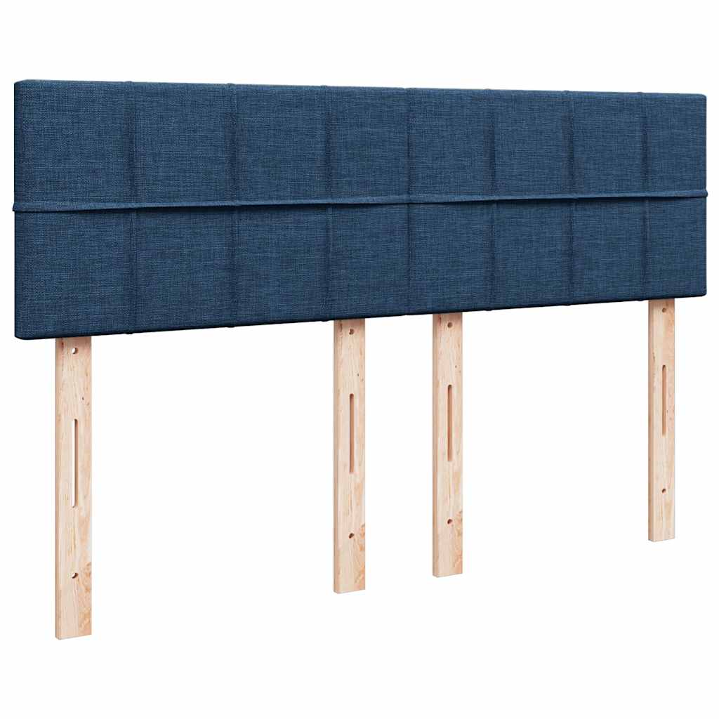 Boxspring met matras stof blauw 140x190 cm is nu te koop bij PeponiXL, paradijselijk wonen!