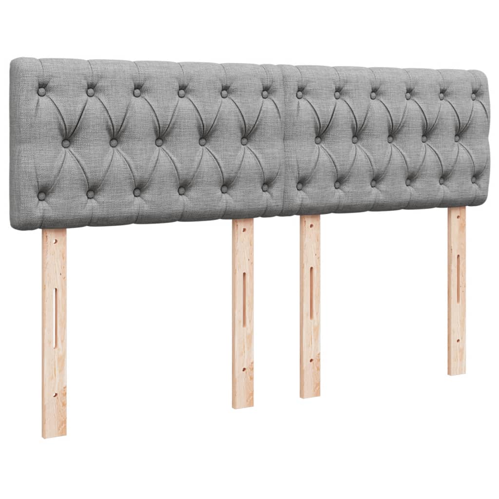Boxspring met matras stof lichtgrijs 140x190 cm is nu te koop bij PeponiXL, paradijselijk wonen!