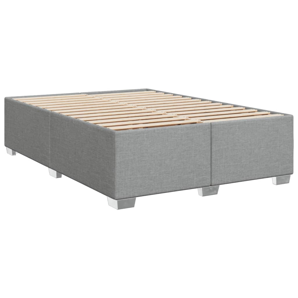 Boxspring met matras stof lichtgrijs 140x190 cm is nu te koop bij PeponiXL, paradijselijk wonen!