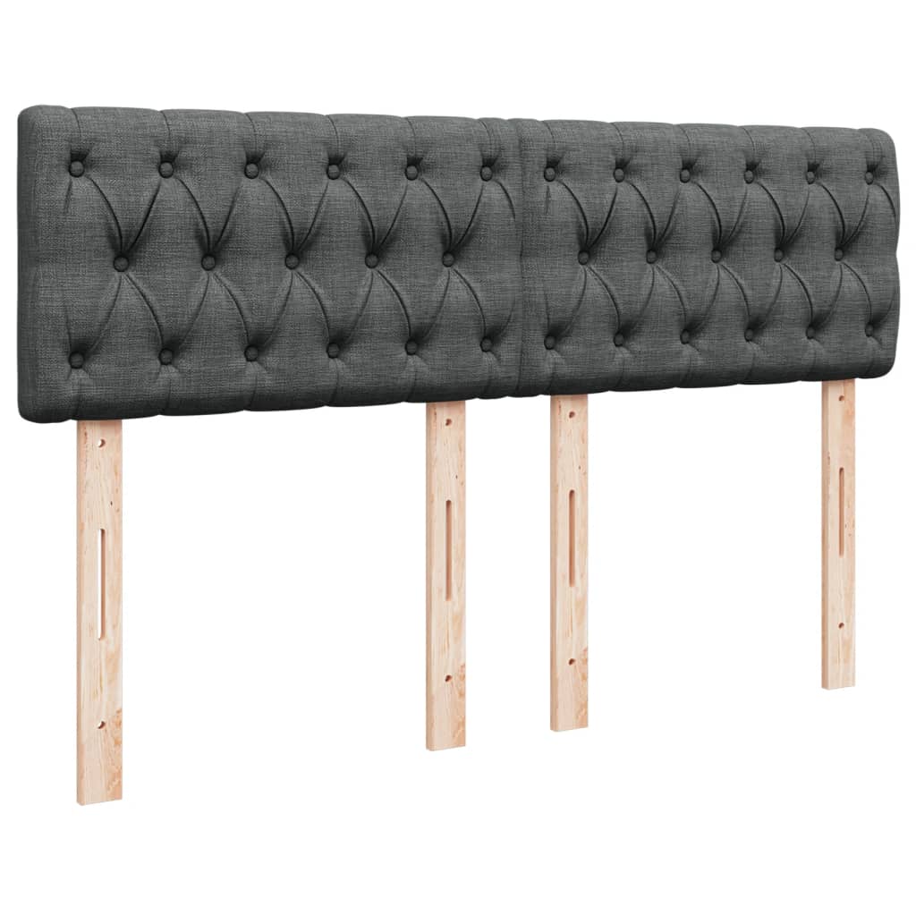 Boxspring met matras stof donkergrijs 140x190 cm is nu te koop bij PeponiXL, paradijselijk wonen!