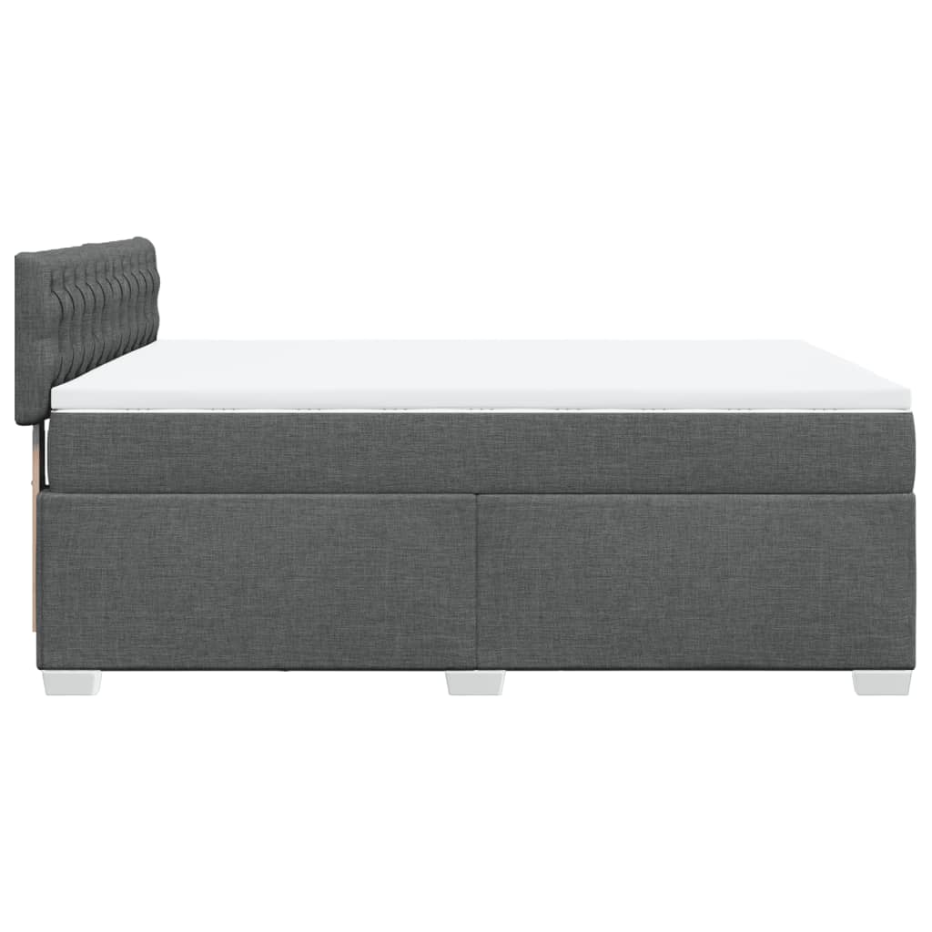 Boxspring met matras stof donkergrijs 140x190 cm is nu te koop bij PeponiXL, paradijselijk wonen!