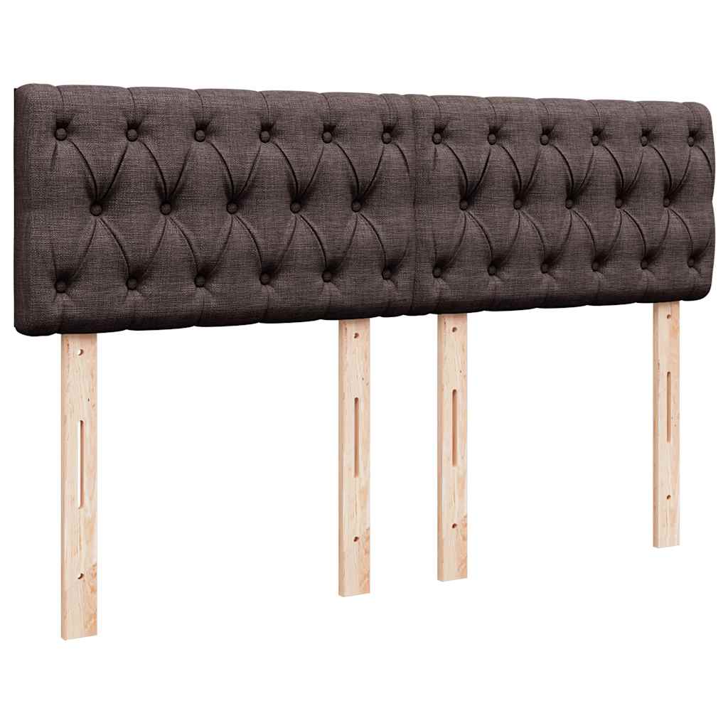 Boxspring met matras stof donkerbruin 140x190 cm is nu te koop bij PeponiXL, paradijselijk wonen!