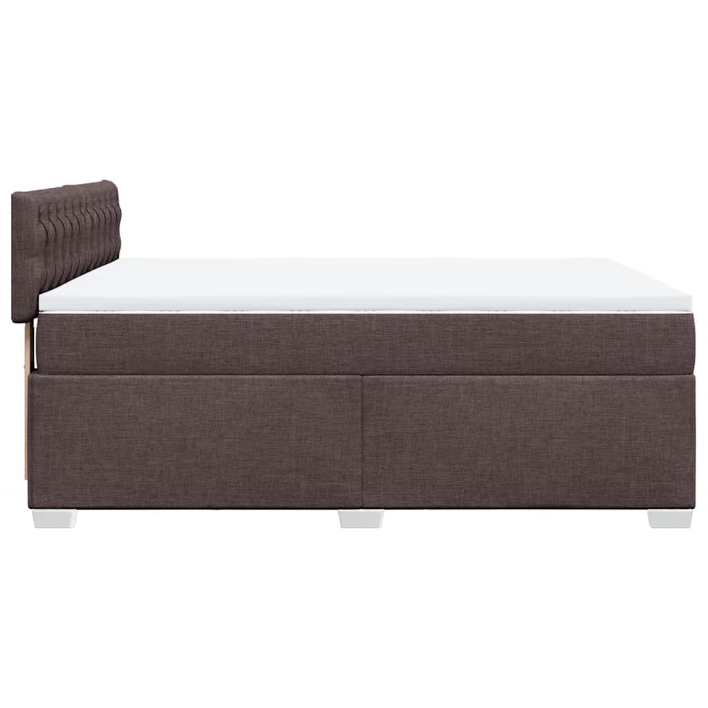 Boxspring met matras stof donkerbruin 140x190 cm is nu te koop bij PeponiXL, paradijselijk wonen!