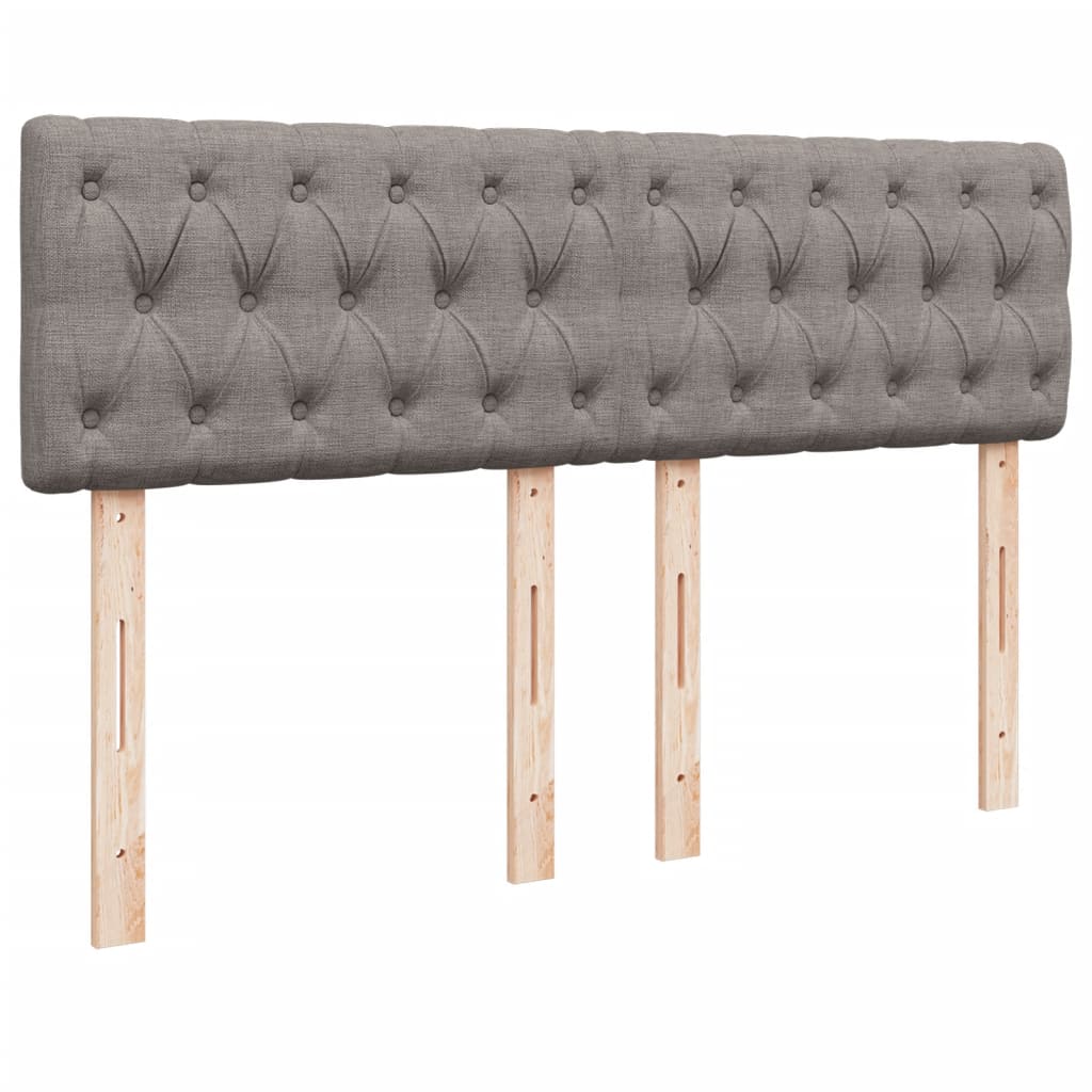 Boxspring met matras stof taupe 140x190 cm is nu te koop bij PeponiXL, paradijselijk wonen!