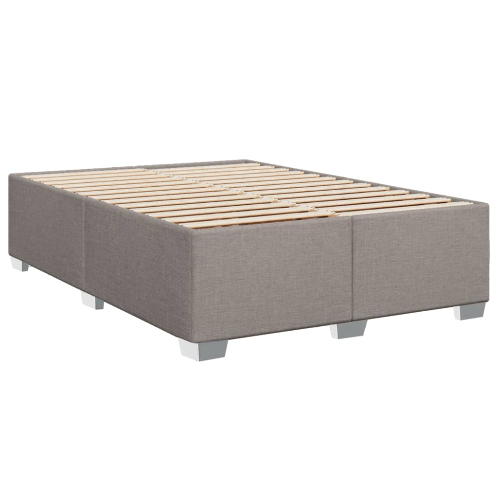 Boxspring met matras stof taupe 140x190 cm is nu te koop bij PeponiXL, paradijselijk wonen!