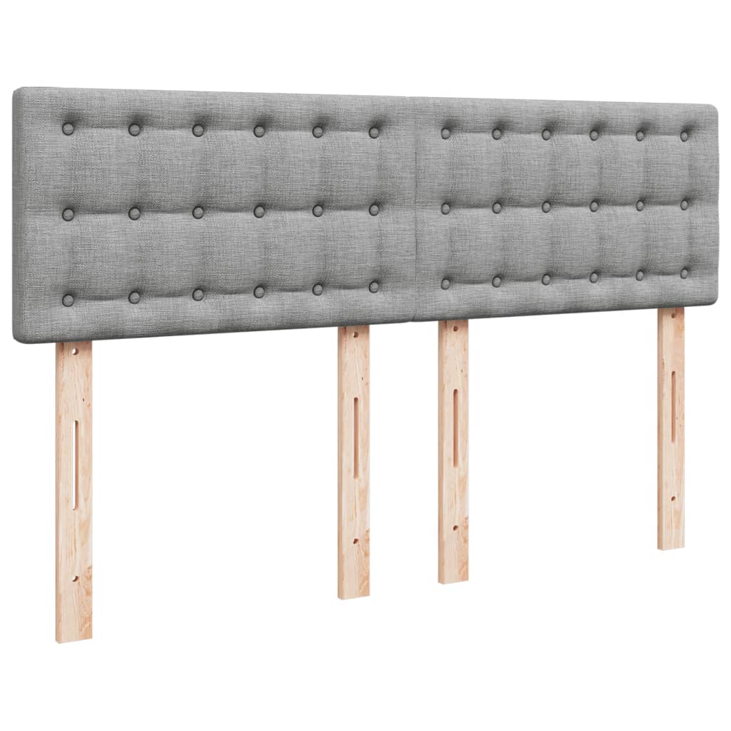 Boxspring met matras stof lichtgrijs 140x190 cm is nu te koop bij PeponiXL, paradijselijk wonen!