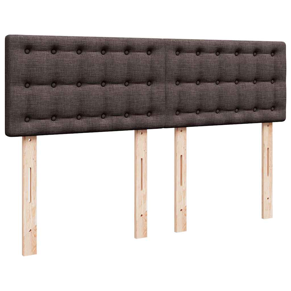 Boxspring met matras stof donkerbruin 140x190 cm is nu te koop bij PeponiXL, paradijselijk wonen!