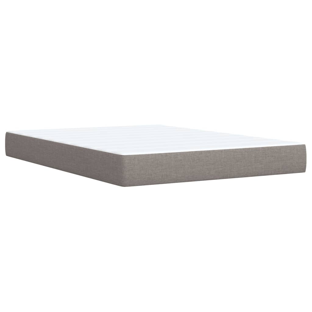 Boxspring met matras stof taupe 140x190 cm is nu te koop bij PeponiXL, paradijselijk wonen!