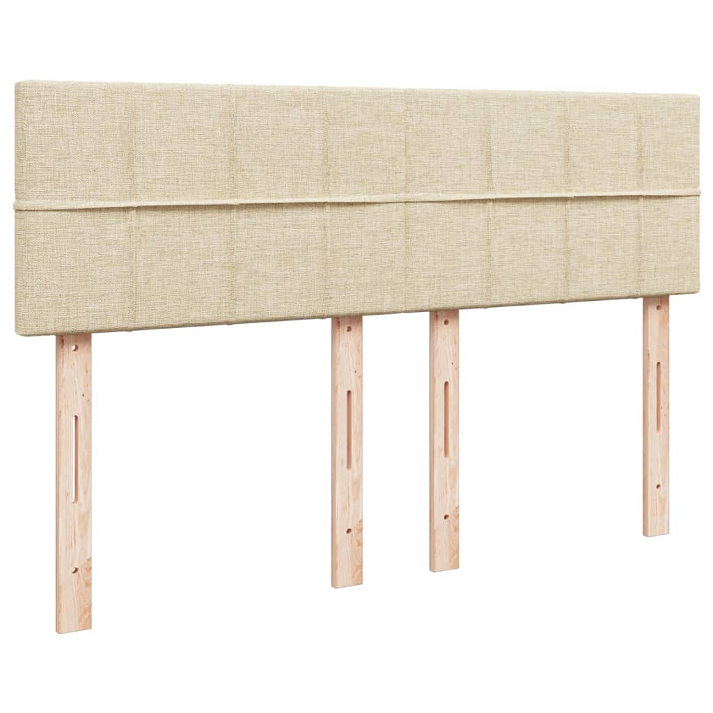 Boxspring met matras stof crèmekleurig 140x200 cm is nu te koop bij PeponiXL, paradijselijk wonen!