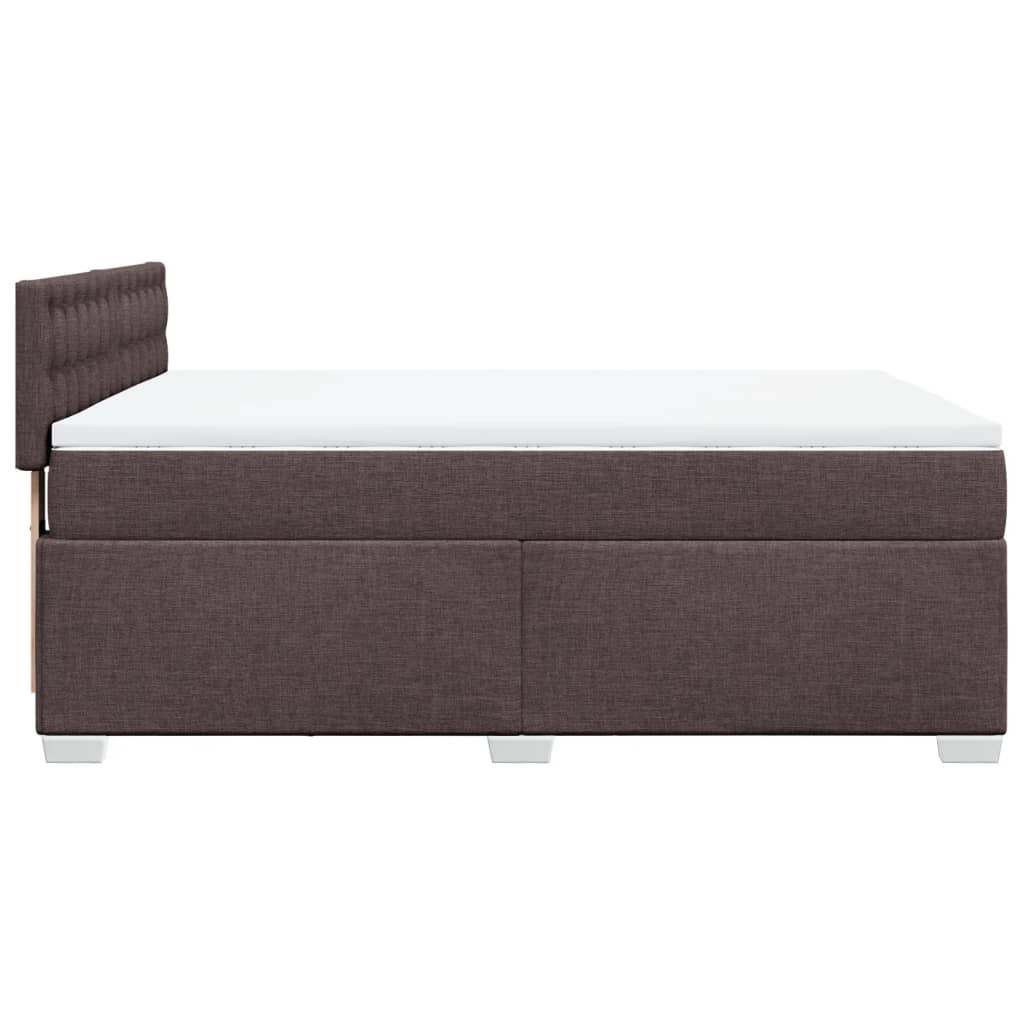 Boxspring met matras stof donkerbruin 140x200 cm is nu te koop bij PeponiXL, paradijselijk wonen!