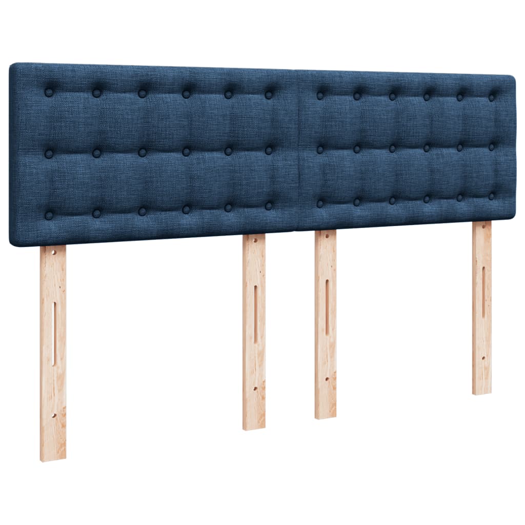 Boxspring met matras stof blauw 140x200 cm is nu te koop bij PeponiXL, paradijselijk wonen!
