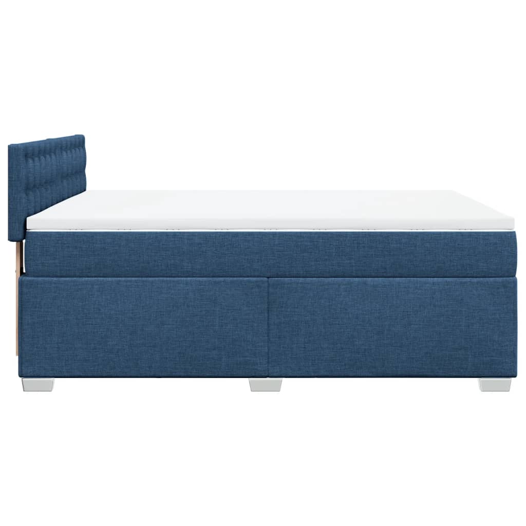 Boxspring met matras stof blauw 140x200 cm is nu te koop bij PeponiXL, paradijselijk wonen!