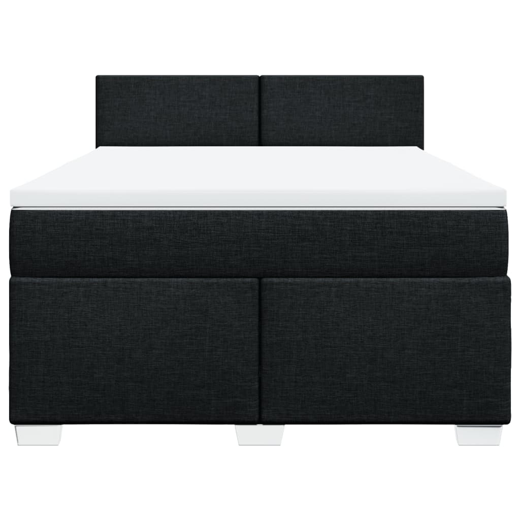 Boxspring met matras stof zwart 160x200 cm is nu te koop bij PeponiXL, paradijselijk wonen!